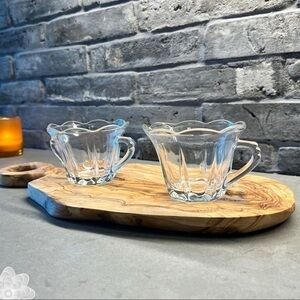 Set of Vintage Sugar Bowl and Creamer Art Deco